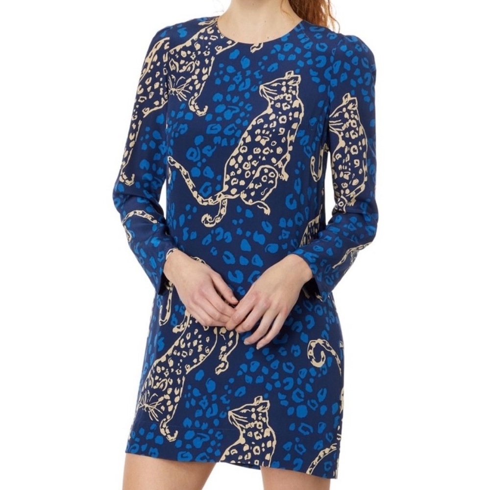 NWT Lilly Pulitzer Tyra Leopard Silk Minidress
